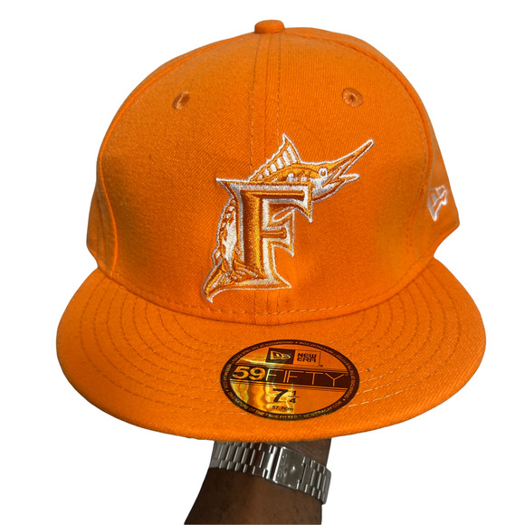 New Era Miami Marlins Fitted Hat 7 1/4 - Picture 1 of 4